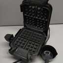 Ninja Belgian Waffle Maker Pro | Vertical Design | 5 Shade Settings with Precision-Pour Cup & Chef-curated Recipe Guide | Black & Silver | BW1001