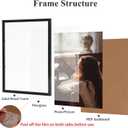 LYYYXGYP A4 Picture Frame Set of 3 Black Solid Wood Poster Painting A4 Paper 8.3x11.7 Diploma Certificate Frames with Plexiglass for Wall Hanging and Tabletop Display, 8.3x11.7-3PK