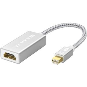 IVANKY 4K@30Hz Mini DisplayPort to HDMI Adapter, Thunderbolt 1&2 to HDMI, Mini DP to HDMI Adapter for MacBook Air/Pro, Surface Pro/Dock/Book, Monitor, Projector - Silver