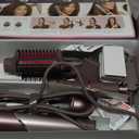 Shark FlexFusion Hair Straightener & Powerful Hair Dryer with Fusion Hair Brush, Ceramic Air Styler with Auto-Wrap Curlers & Concentrator, Ceramic Plates, Cosmic Blush HD641S
