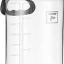 Fanhaw 32 oz Clear BPA-Free Tritan Water Bottle with Fast-Flow Spout Lid, Leakproof Wide-Mouth Reusable Bottle for Gym, School & Office (Clear&Black)