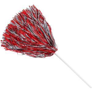 Anderson's Premium Two-Color School Spirit Shakers, Cheerleader Pom Poms, Sports Fan, Football, Basketball, Homecoming, Squad, Team, Party, Dance Club, Performance, Celebrations (10 Count, Scarlet Red/Gray)