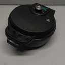 Chefman Anti-Overflow Belgian Waffle Maker w/Shade Selector, Temperature Control, Mess Free Moat, Round Iron w/Nonstick Plates & Cool Touch Handle, Measuring Cup Included, Black