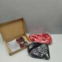 MEEZY 2 Pcs Colorful Bob Wigs with Bangs Black Red for Women, Neon Fun Wig Short Bob Hair with Heart Sunglasses Hair Cap for Halloween Costume Cosplay Photography Birthday Bachelorette Party