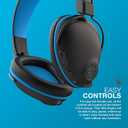 JLab JBuddies Pro Wireless Over-Ear Kids Headphones, 35+ Hour Battery Life, Built-in Volume Regulators for Safety, Share Mode, Folding, Adjustable, Noise Isolation, with Mic, Blue
