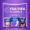 Always Discreet Adult Incontinence Pads for Women, Ultimate Extra Absorbency, Long Length, Postpartum Pads, 104 Count (4 Packs of 26)