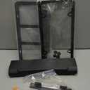 Mirror Black License Plate Frame - Titanium/Gunmetal Stainless Steel, 2-Hole Sleek Style, Premium Metal Durability, Easy Install, 2-Pack Gift Box - Polished Gloss Finish