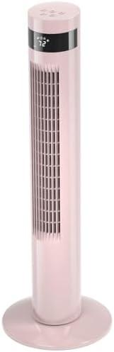 Antarctic Star Tower Fan 85°Oscillating Fan Quiet Cooling 12H Timer Remote Control Bladeless Electric 3 Speeds Wind 3 Modes, 35INCH, PINK