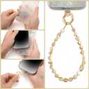 Shell Beaded Phone Wrist Strap Beaded Lanyard for Smartphone Wristlet Strap Phone Bracelet Wrist Lanyard Wristband (Irregular)