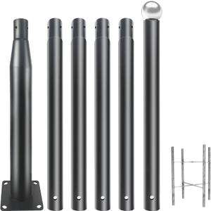 Street Light Pole 20Ft, Street Light Poles for Outdoor Lighting,Solar Pole Accessory for Street, Suitable for Basketball Courts, Parking Lots, Residential Areas, Park