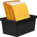 Storex 5.5 Gallon Storage Bin – Plastic Classroom Organizer for Books and Supplies, Black, 1-Pack (61429A06C)