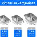 Ohtomber Stainless Steel 1.25 Gallons Large Dog Water Bowl, Metal Pet Dog Water & Food Bowl No Spilling, Outdoor Feeder Dish Plate for Cat, Big, Extra Large Pet
