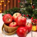 Artificial Apples Fake Frutis Apples, Simulation Apples for Home Decoration Lifelike Normal Size Apples Fake Apples for Kichen Party Chirstmas Decor (6 Pcs Red Apple)