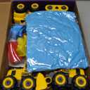 YIDESTARS Play Construction Sand Kit,2.2lbs Magic Sand W/4 Large Take Apart Construction Trucks,1 Sandbox,8 Worker Figures and Road Signs,8 Molds,Toys for 2-8 Years Old Boys Girls