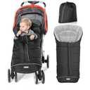 Orzbow Warm Bunting Bag Universal, Stroller Sleeping Bag Cold Weather, Waterproof Toddler Footmuff (Black, Large)