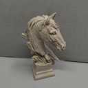 Creative Art Retro Horse Head Ornament,Resin Statue Ornaments,Abstract Style Sculptures,Living Room Dining Desk Decorations,Bookshelf Decorative Objects,Office Decor(11.8"/Sandstone)