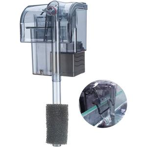Boxtech Aquarium Hang On Filter - Power Waterfall Suspension Oxygen Pump - Submersible Hanging Activated Carbon Biochemical Wall Mounted Fish Tank Filtration Water (5-10 Gal) 