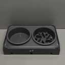 Elevated 2-in-1 Dog Feeder With Slow Feeder and Water Bowl, 4 Heights Adjustable Raised Stand, Non-Slip Food Bowl for Medium Large Dogs, Black