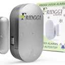 Fridge Door Alarm with 60 Second Delay, 2, 3, and 4 Minute Reminders, Loud Chime or Siren, Refrigerator Door Ajar Alarm, 4 Minute Reminders  Small Size. (Grey)