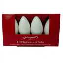 2 x Holiday Home 4 C9 Replacement Bulbs Ceramic White 7 Watt Incandescent