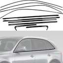 Black Window Trim for Audi Q5 SQ5 2009-2017 Window Chrome Delete Blackout | Stainless Steel, Glossy Black, Strong Adhesive, Easy Installation