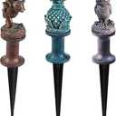 ilitphke Hose Guides for Garden, 3Pcs Garden Hose Guide Stake Decorative with Roller, Hose Guide Spike Plant Protector Lawn Hose Support Spikes for Outside Lawn Yard(frogs, owl, pineapple)