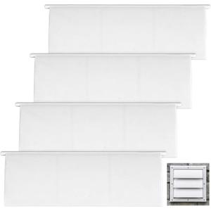 4 Pack Dryer Vent Flap Cover Replacement Premium Plastic Polymer Exhaust Fan Vent Covers Panel Weather Resistant Exterior Vents Louvers Cap Flaps for 4 Inch Outdoor Outside Dryer Vents Cover