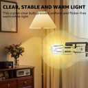 043168787963 78796 Halogen Light Bulb Replacement, A19 43W 120V Clear Halogen Bulbs, 60 Watt Equivalent, E26 Thread for Table Lamps & Home Use,2 PCS