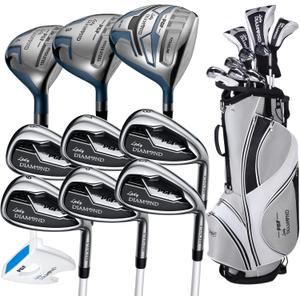 PGF Lady Diamond S5 Women's Complete Golf Club Set [14-Pieces] ([Length: Petite])