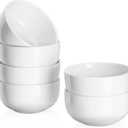 DOWAN 10 OZ Small Bowls, Ice Cream Bowls - 4.25" Ceramic Dessert Bowl Set of 6 - Porcelain Small Cereal Bowls, Side Dishes Dipping Bowl for Portion Control - Dishwasher Microwave SafeSoft White