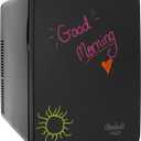 Cooluli 15L Mini Fridge with Magnetic Blackboard - Portable Small Refrigerator for Travel, Car & Office, V15LE2BK