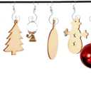 30PCS Christmas Ornament Hooks Hanger, Beaded Hooks for Christmas Decorative Hanging Tree Wall Party Home Accessories (Silver)