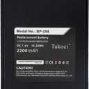 (2Pcs) Replacement Battery for BP-298 IC-V86 IC-V80 IC-T70A IC-T70E IC-F30 Radio 2200mAh 7.2V