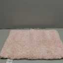 Yimobra Light Pink and White Bathroom Rugs Non Slip Washable, Ultra Soft and Water Absorbent Bath Mats, Plush Fluffy Shower Mat Outside, Microfiber Thick Matts for Bathroom Floor/Sink, 24x17