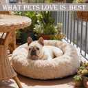 Washable Dog & Cat Bed for Ultra Large Small Medium Size Pet, Calming Donut Round Cute Warming Mat House Supply Indoor, 8 Sized Deal Necessity Essential Furniture for Boy Girl Puppy Kitten kitty
