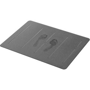 Diatomaceous Earth Stone Bath Mat, 24" x 15" Non-Slip Super Absorbent Diatomite Mat for Bathroom, Quick Dry Floor Mat Easy to Clean, Dark Grey