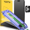 YWXTW 2 Pack Matte Screen Protector for iPhone 15 Pro Max 6.9 Inch + 1 Set Camera Lens Protector, Anti Glare Anti Fingerprint 15 Pro Max Glass Screen Protector, Bubble Free, Smooth as Silk