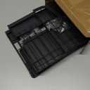 2 Set Magnetic Shelf for Fridge, Potato & Onion Storage Bins, Magnetic Fruit Basket for Refrigerator Pantry Kitchen Counter Laundry, Magnetic Fridge Organizer Spice Snacks Magnet Fridge Shelf (Black)