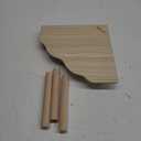 Niteangel Hamster Play Wooden Platform for Dwarf Syrian Hamsters Gerbils Mice Degus or Other Small Pets (Triangle - 5.9'' Height, Burlywood)