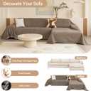 MYSKY HOME Couch Cover for Sectional Sofa, 2 Pieces Couch Covers L Shape, Sofa Cover Washable, Furniture Protector for Pets, Kids, Sofa Slipcover for 2-3 Cushion Couch (71"x118"+71"x118", Sand)