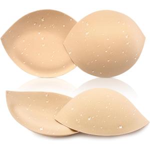 Nimiah Waterproof Swimsuit Push-up Inserts - Bra Pads Cup 2 Pairs Comfy Breast Enhancer Add Instant Volume for Bikini (AB, Beige)