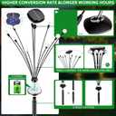 AOSEA 4 Pack Larger Bulbs Solar Garden Lights Outdoor, Solar Firefly Lights Fairy Swaying by Wind for Outside, IP67 Waterproof, for Patio Garden Yard Walkway Sidewalk, Black (warm white-black)