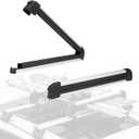 24.3 Inch Car Roof Ski & Snowboard Rack,Fishing Rod Rack, Fits 4 Pairs Skis or 4 Fishing Rods, with Anti-Theft Lock & TPV Rubber Padding, Fits Square/Round/Aero/Oval Cross Bars, Silver