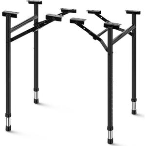 Tandefio Folding Table Legs Adjustable Height 14 Inch Wide Folding Tables Legs Collapsible Durable Metal Furniture for Kitchen, DIY Bar Desk, Coffee Dinner, Home, Tabletops, Table Saw(2 Pcs,14 Inch)