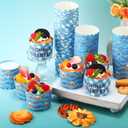 Vesici 200 Pcs Oktoberfest Ice Cream Cups Bulk 6 oz Disposable Dessert Paper Bowls Oktoberfest Muffin Cups for Beer Festival Bavarian Pretzel and Treats Snack Holder