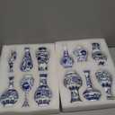 Maxcheck 24 Pcs Porcelain Blue and White Vase Mini Chinoiserie Bud Vase Vintage Ceramic Oriental Handmade Chinese Flower Jardiniere for Home Office Shelf Table Centerpieces Decor