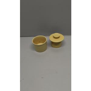 Butter Bell - The Original Butter Bell crock by L Tremain, a Countertop French Ceramic Butter Dish Keeper for Spreadable Butter, Café Matte Collection, Beige
