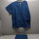 Dagacci Scrubs Medical Uniform Women and Man Scrubs Set Medical Scrubs Top and Pants (Medium, Caribbean_)