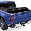 KUIPERAUTO Soft Quad 6.5FT Truck Bed Tonneau Cover Compatible for 2007-2013 Chevy Silverado 1500 / GMC Sierra 1500 - 78 Inch