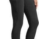 Willit Women's Fleece Lined Leggings Water Resistant Winter Pants Thermal High Waisted Yoga Running with Tights Pockets (Black) XS